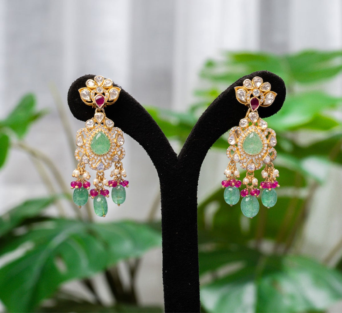 Gulmohar Chandbalis (Earrings)