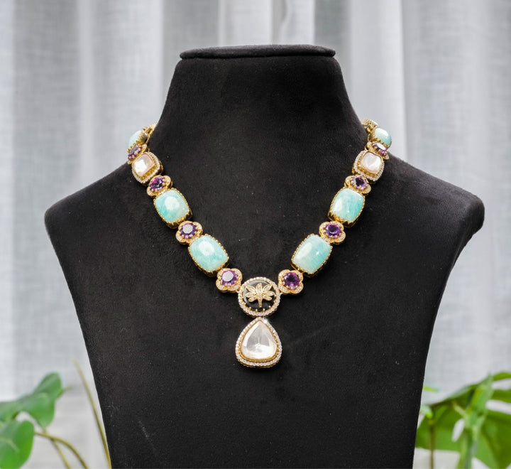 Amara Pastel Necklace with Stud Drops