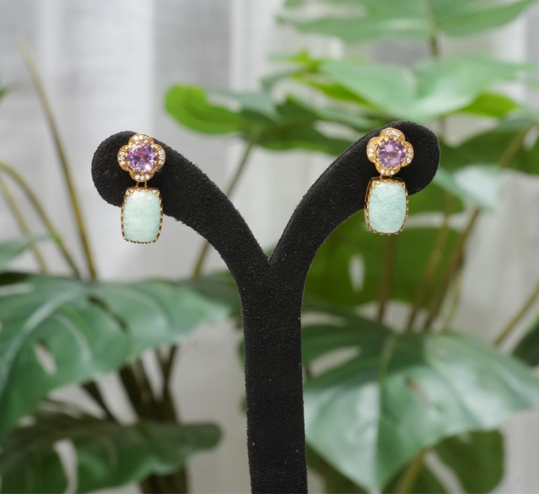 Amara Pastel Necklace with Stud Drops