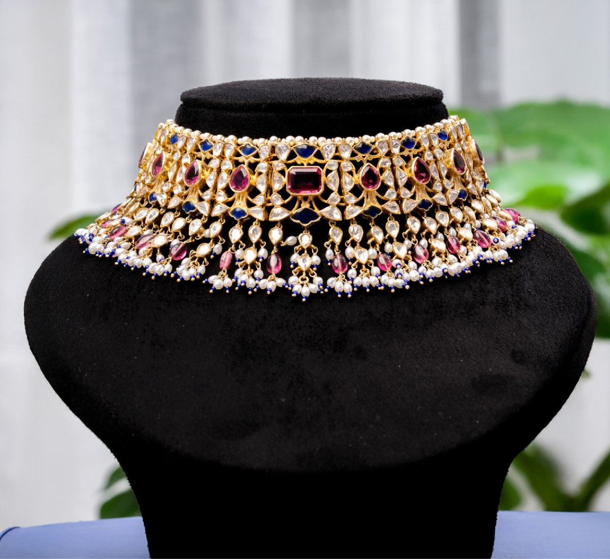 Royal Cascade Choker & Jhumka Set