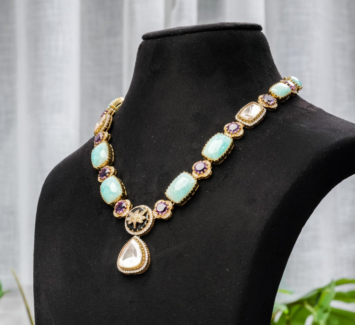 Amara Pastel Necklace with Stud Drops