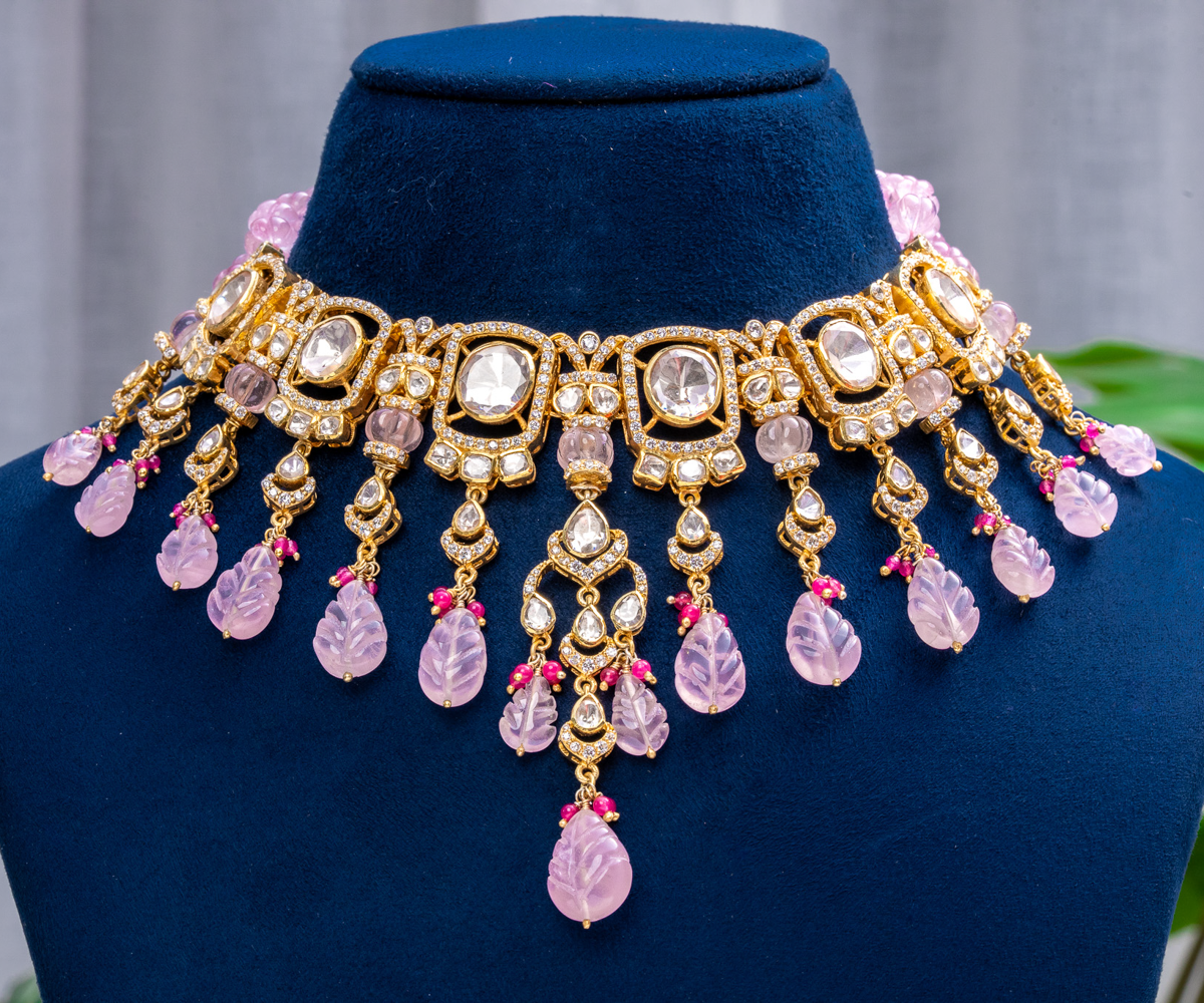 Floral Motif Polki Set