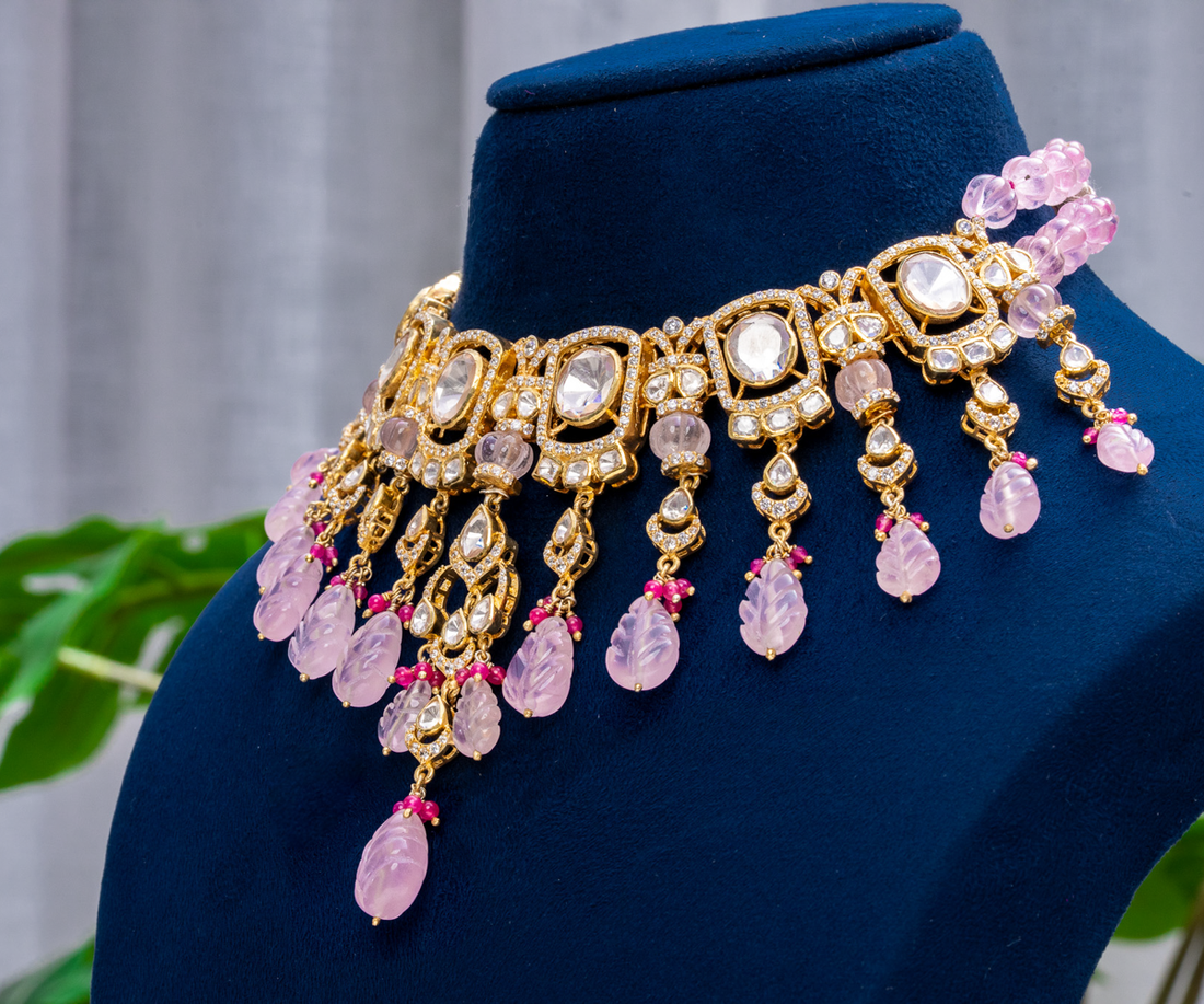 Floral Motif Polki Set