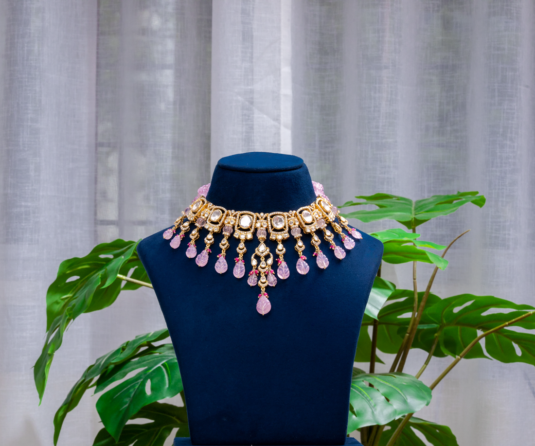 Floral Motif Polki Set