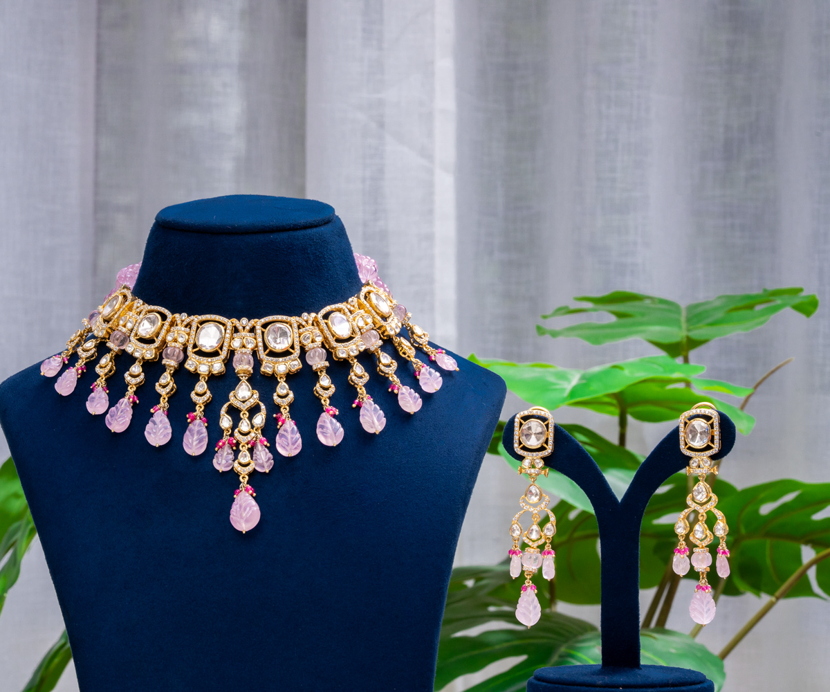 Floral Motif Polki Set