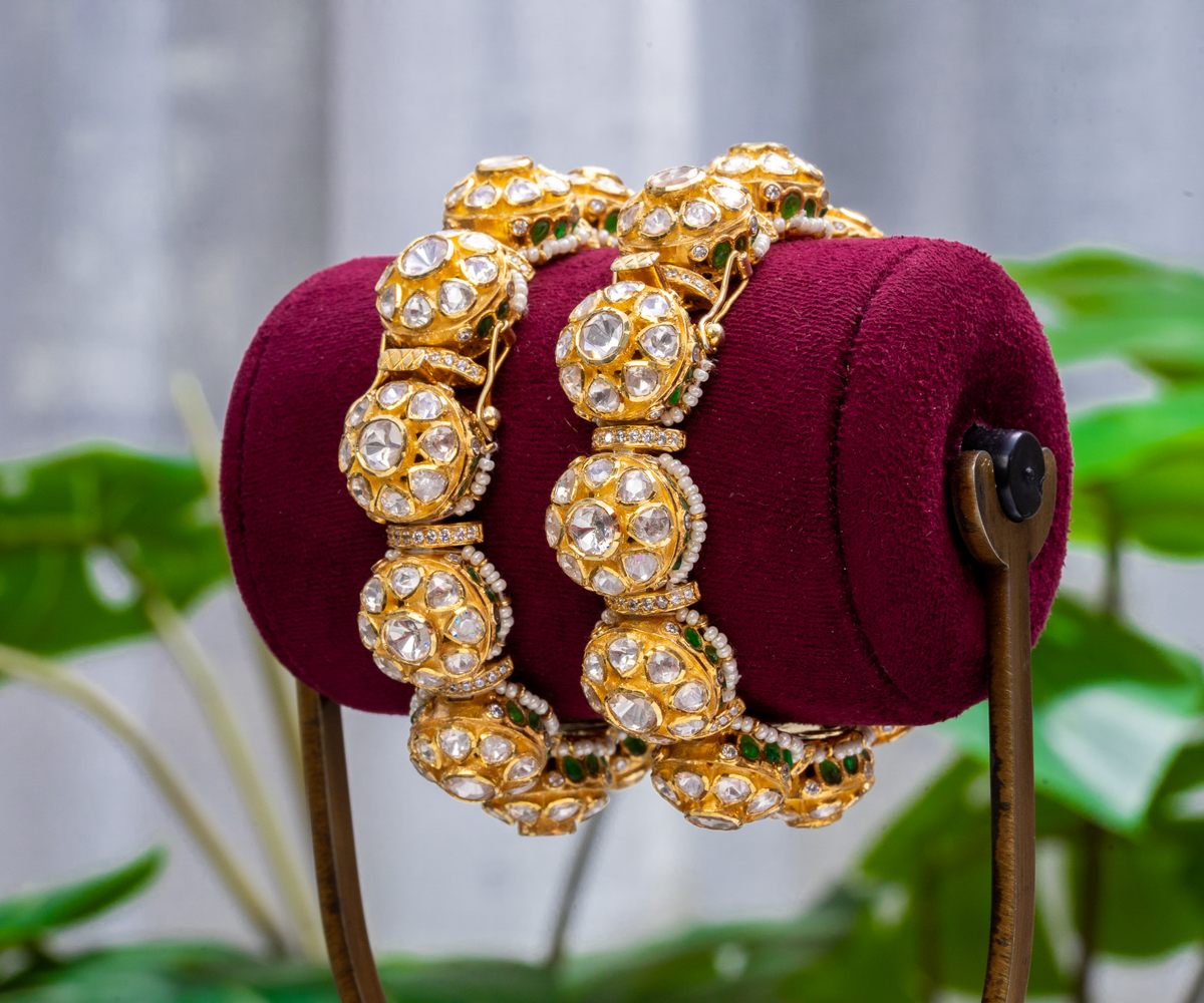 Spherical Moissanite Orb Kada