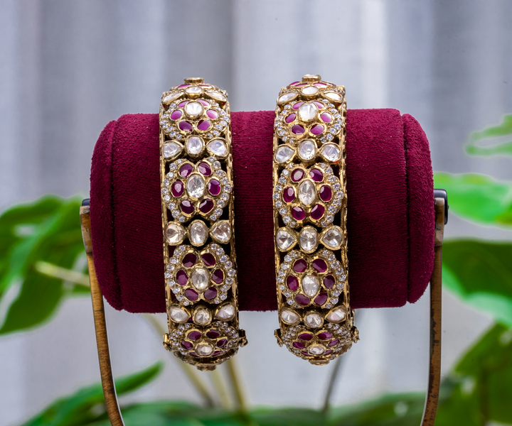 Imperial Ruby & Moissanite Bangles