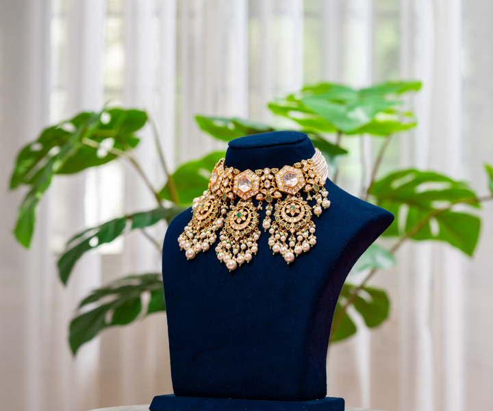 Hexagonal Polki Grandeur Choker