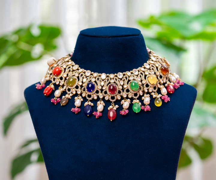 Navratna-Inspired Royal Choker