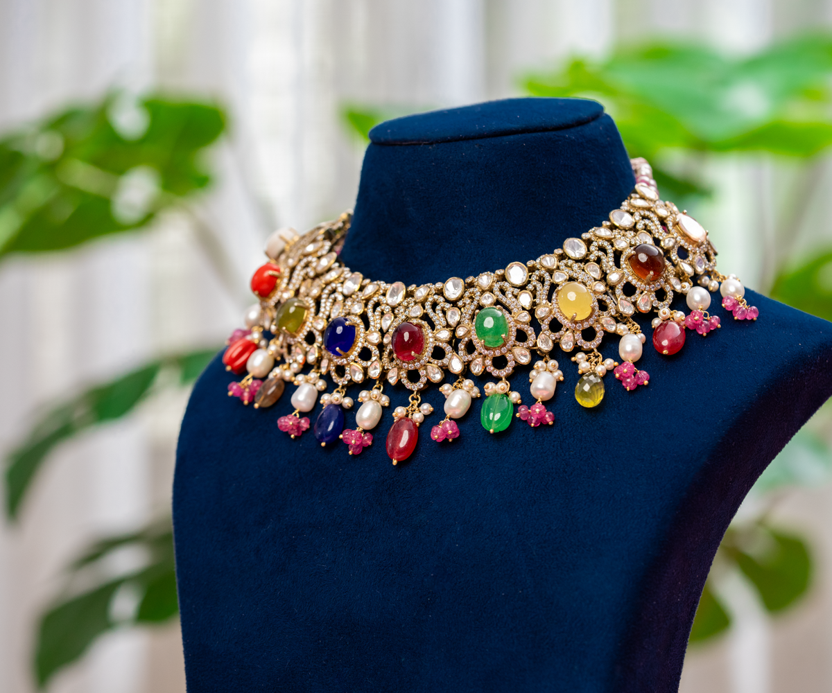 Navratna-Inspired Royal Choker