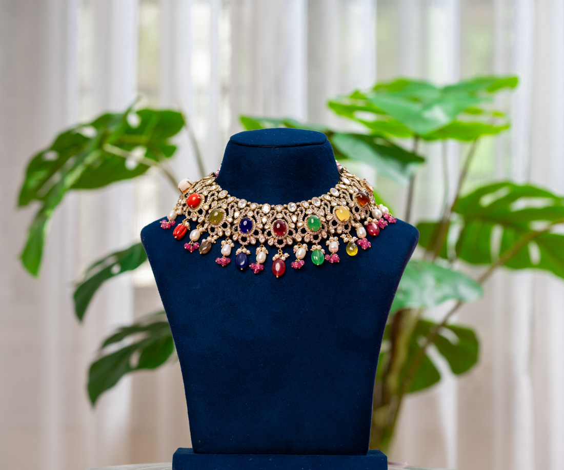 Navratna-Inspired Royal Choker
