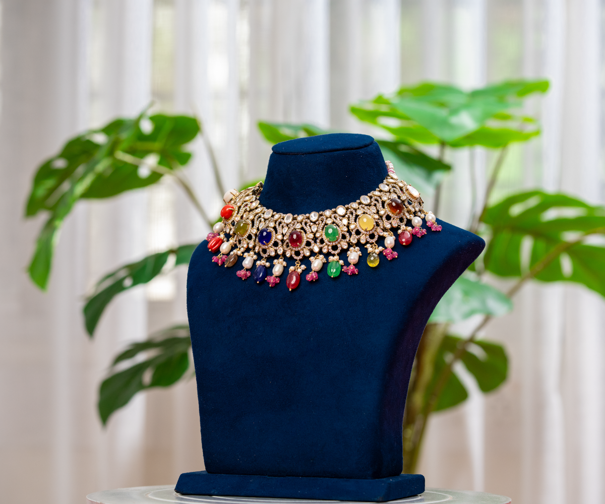 Navratna-Inspired Royal Choker