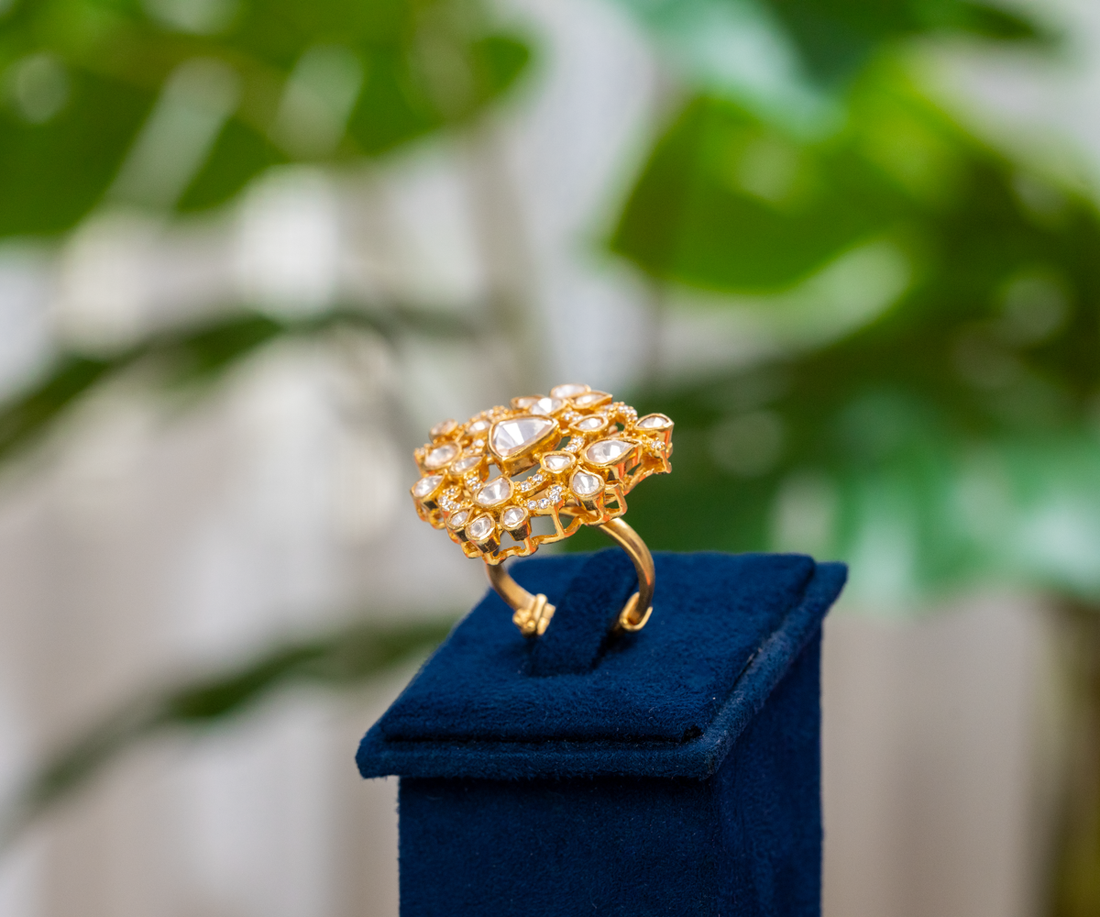 Royal Moissanite Medallion Ring