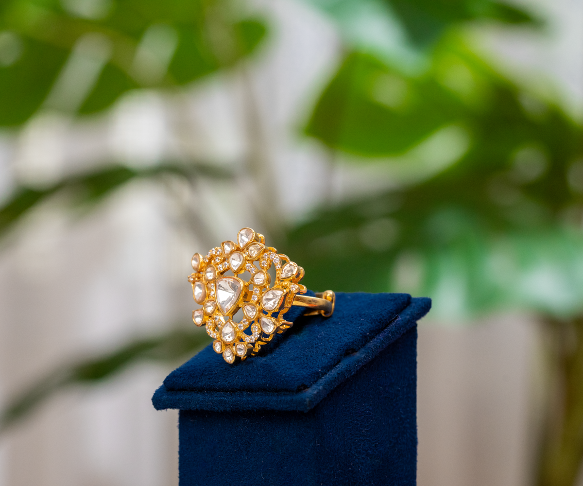 Royal Moissanite Medallion Ring