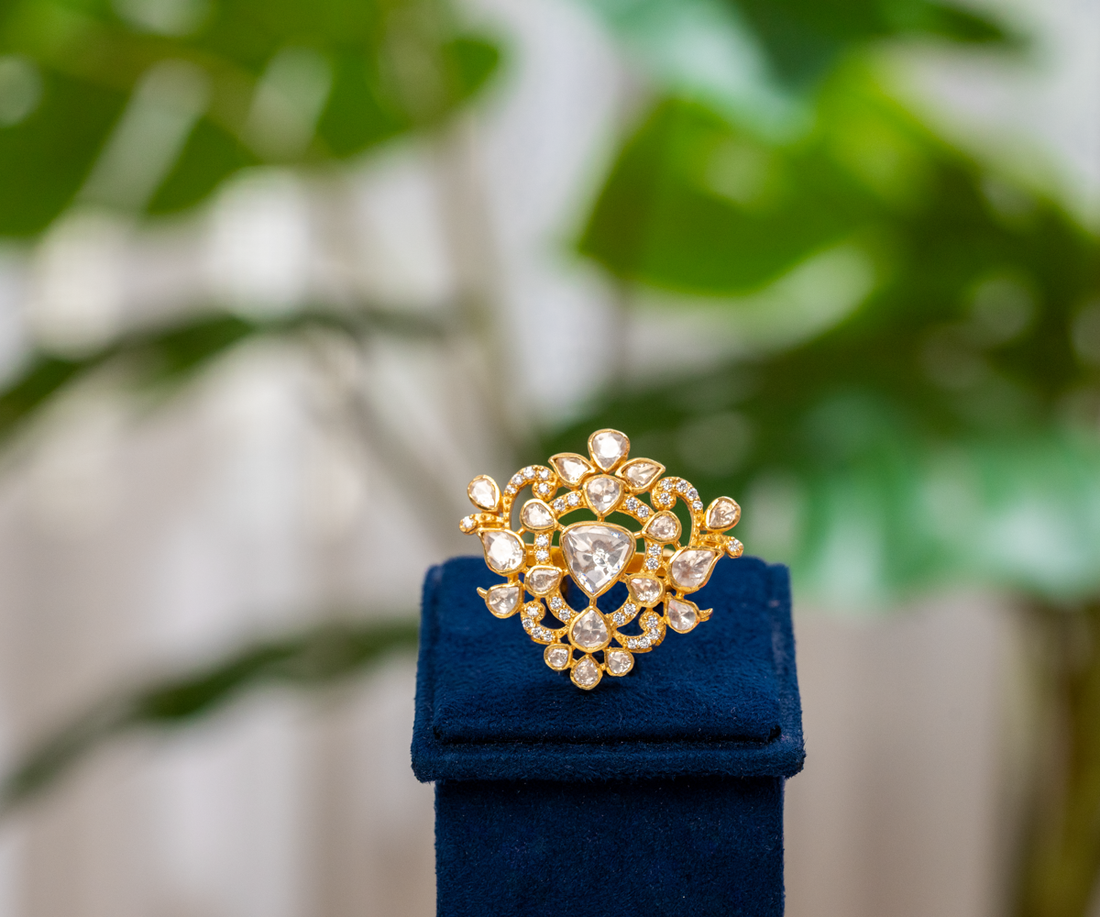 Royal Moissanite Medallion Ring