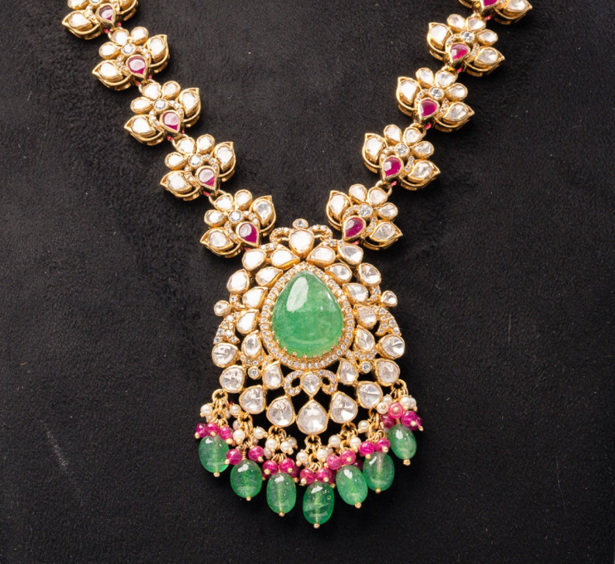 Gulmohar Raani Haar (Necklace) & Chandbalis (Earrings)